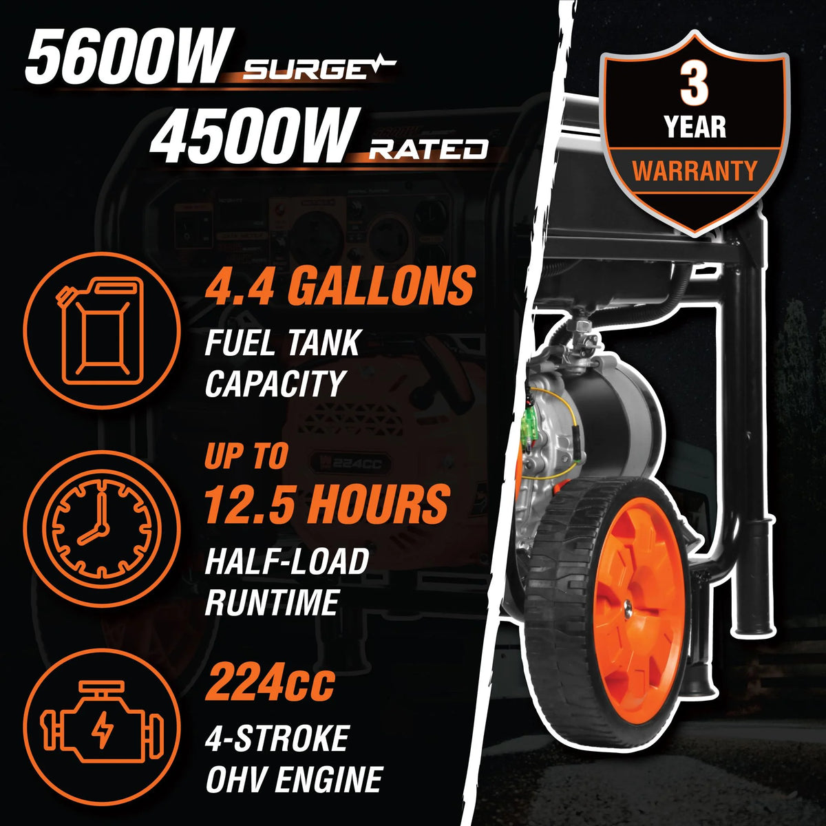 5600-Watt Portable Generator T308405