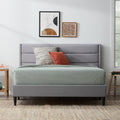 Queen Blue Upholstered Platform Bed R809