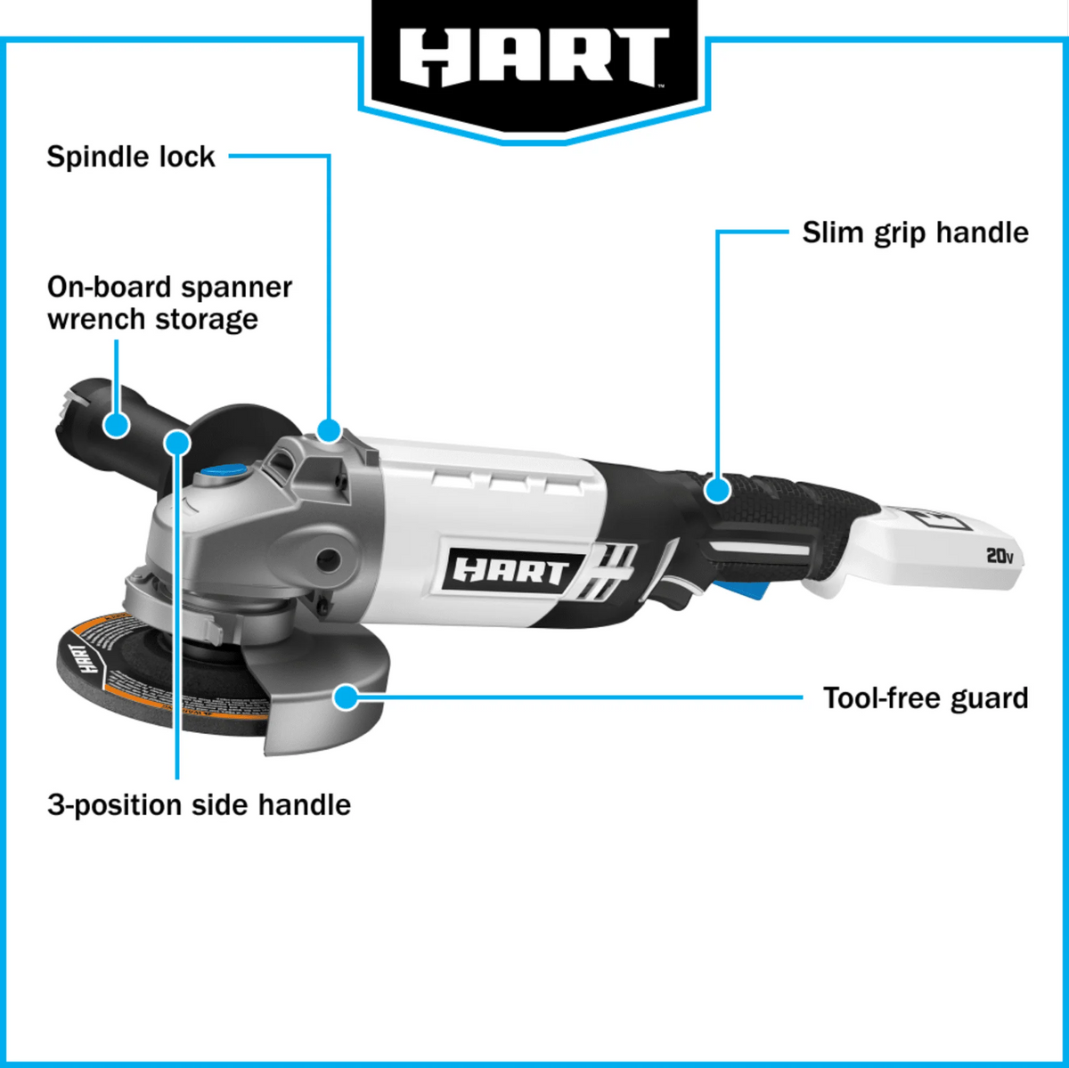 Cordless 4 1/2-inch Angle Grinder Kit with 4.0Ah Lithium-Ion Battery J179
