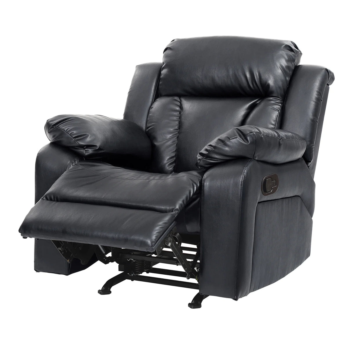 Black Faux Leather Reclining Chair W205297