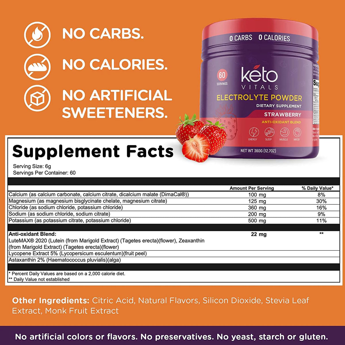 Strawberry Electrolytes Powder 10 oz V434