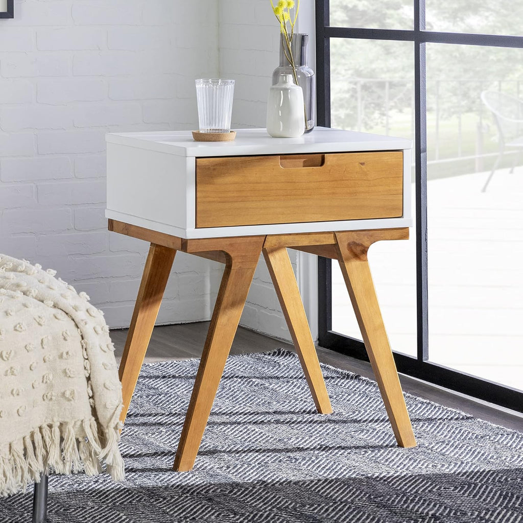 2 Piece 1 Drawer Solid Wood Nightstand Set P253