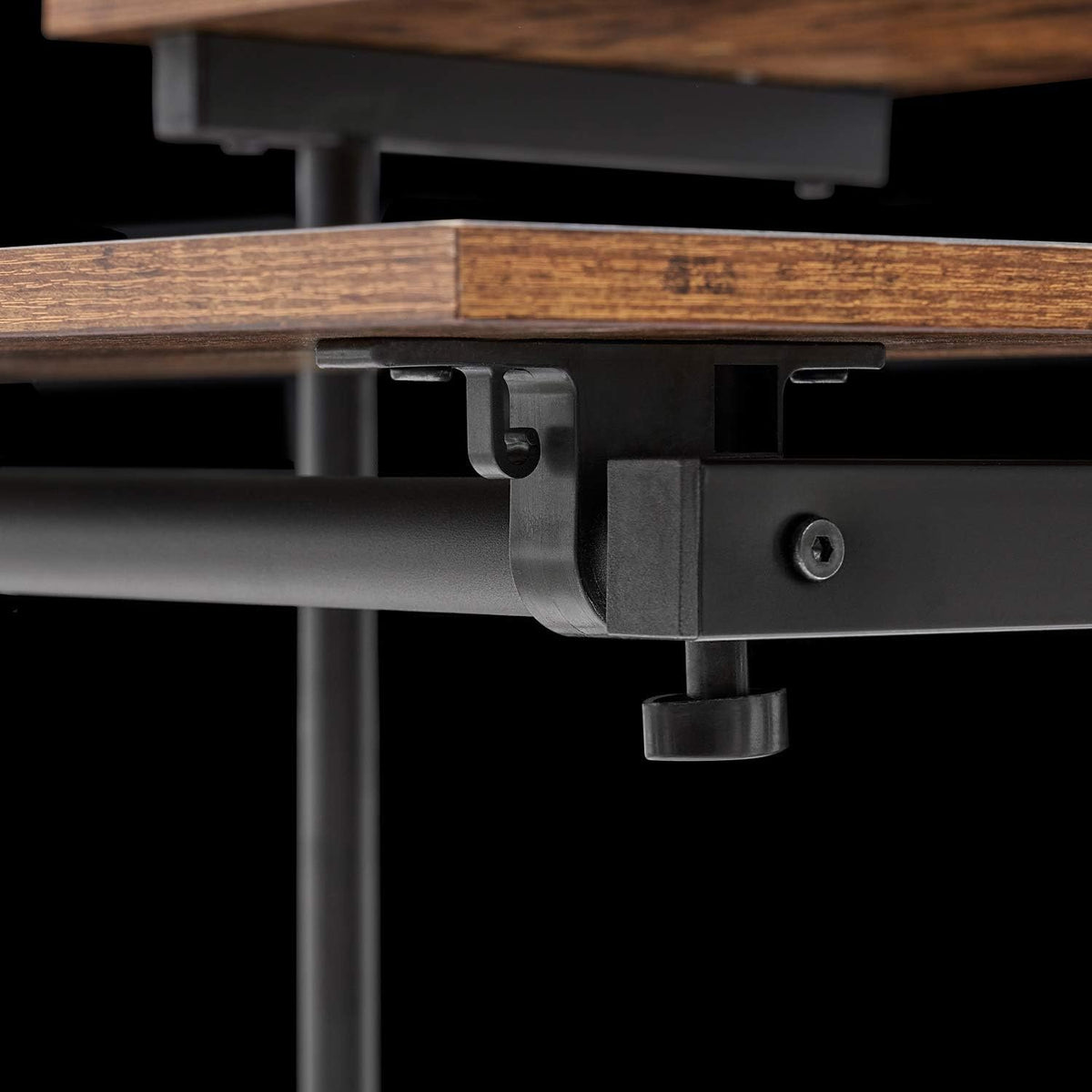 Black Wood Grain Adjustable Height Standing Desk M897772