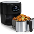 Black 3.7QT Digital Air Fryer with Non-Stick Basket N983291