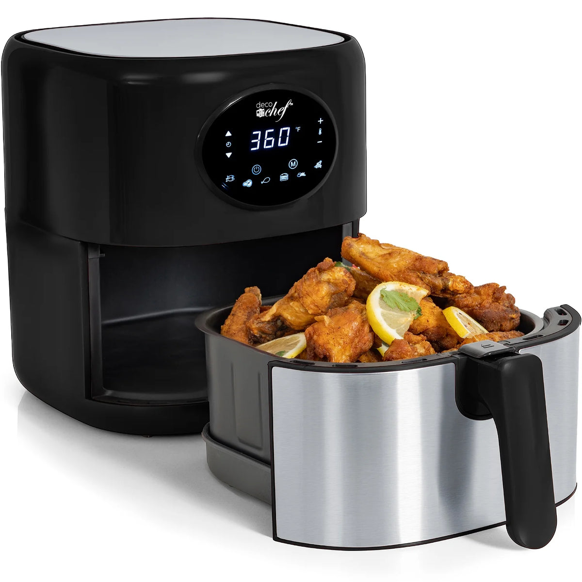 Black 3.7QT Digital Air Fryer with Non-Stick Basket N983291