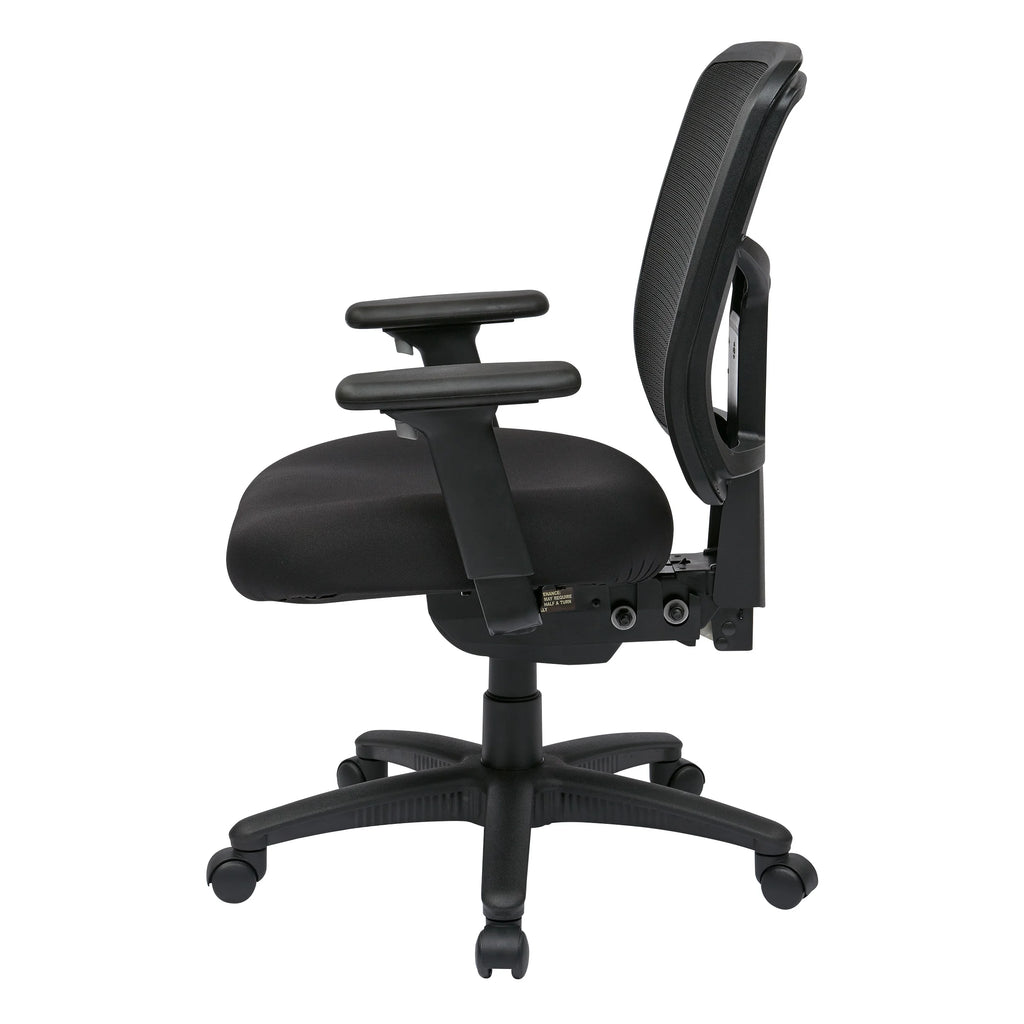 Black Mesh Office Chair with Adjustable Arms H730517