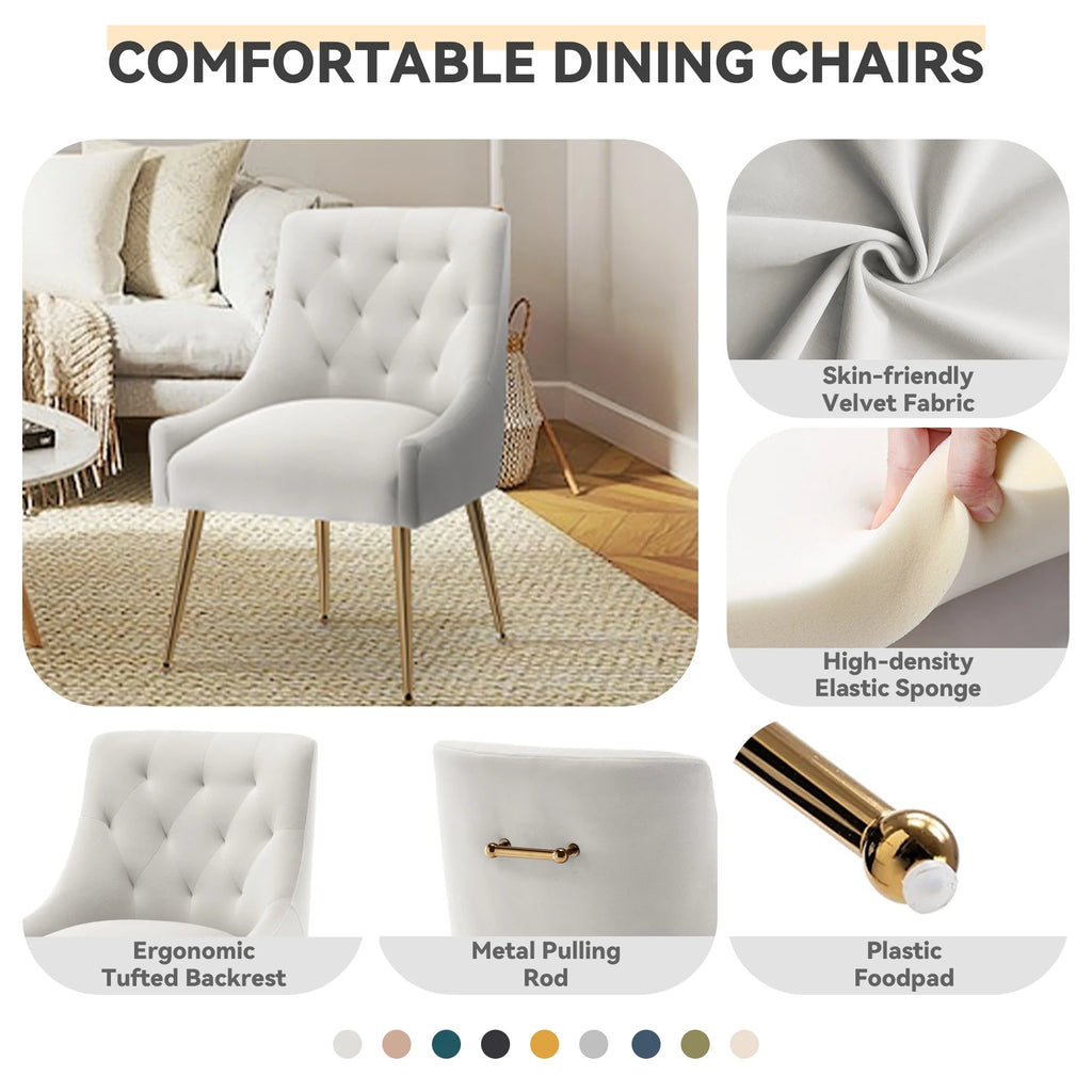 Velvet Dining Chairs Set of 2 B297740