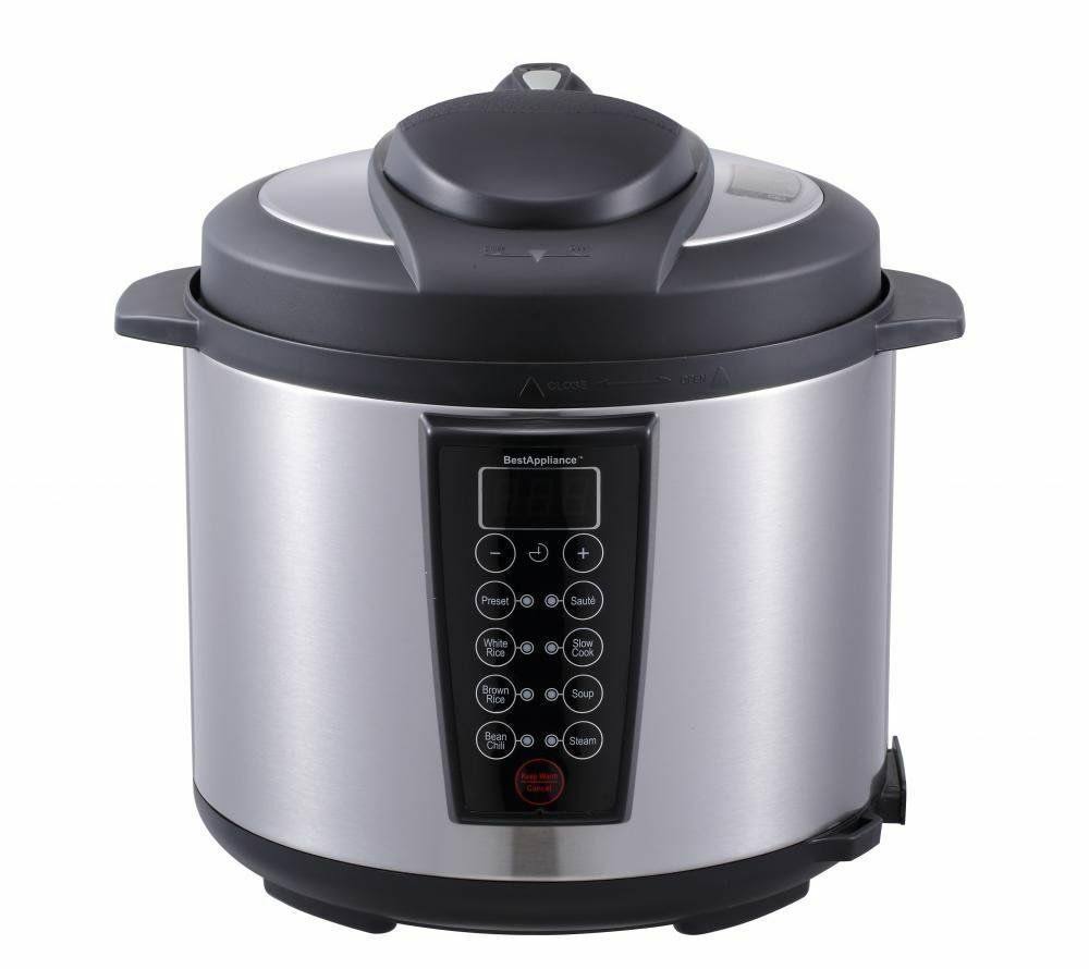 Black 1000-Watt 6-Quart Electric Pressure Cooker F913