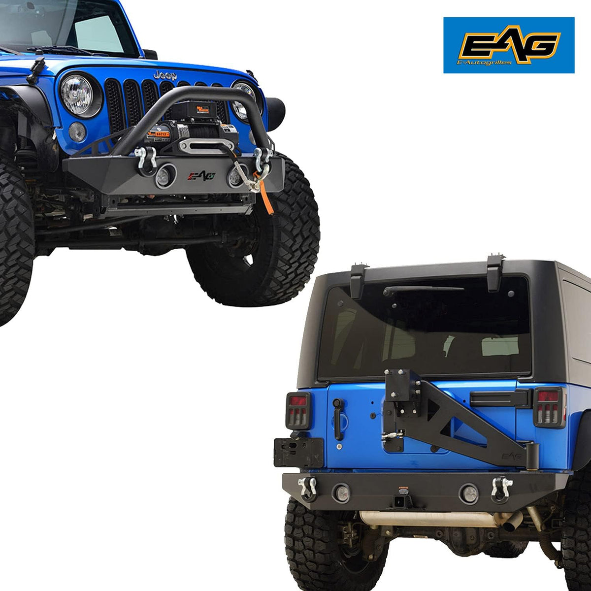 Front and Rear Bumper with Tire Carrier Combo V327