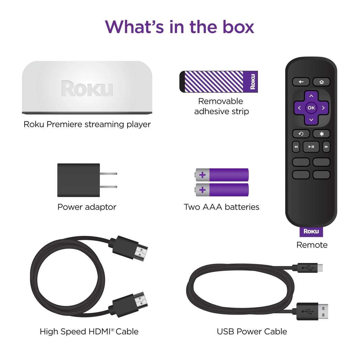 4K HDR Streaming Media Player with HDMI Cable and Remote E3872
