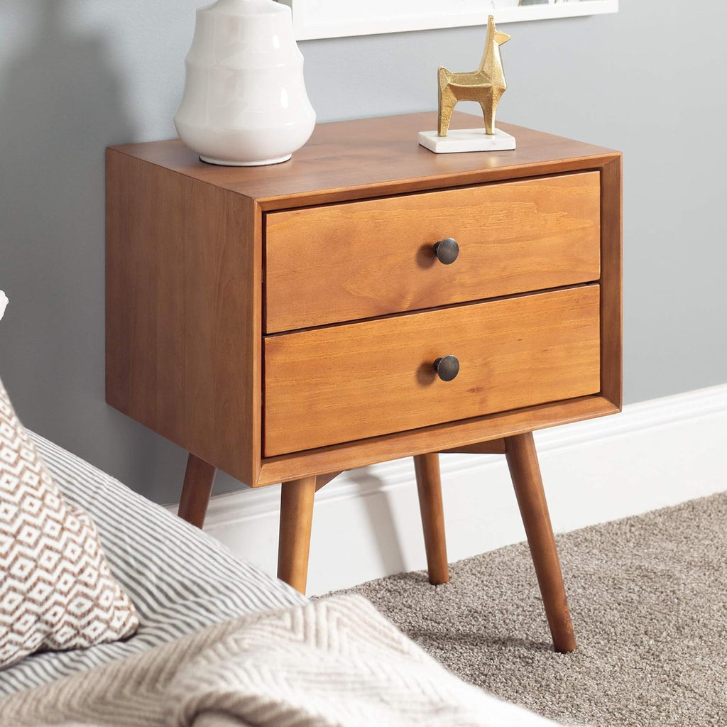 2 Piece 1 Drawer Solid Wood Nightstand Set P253