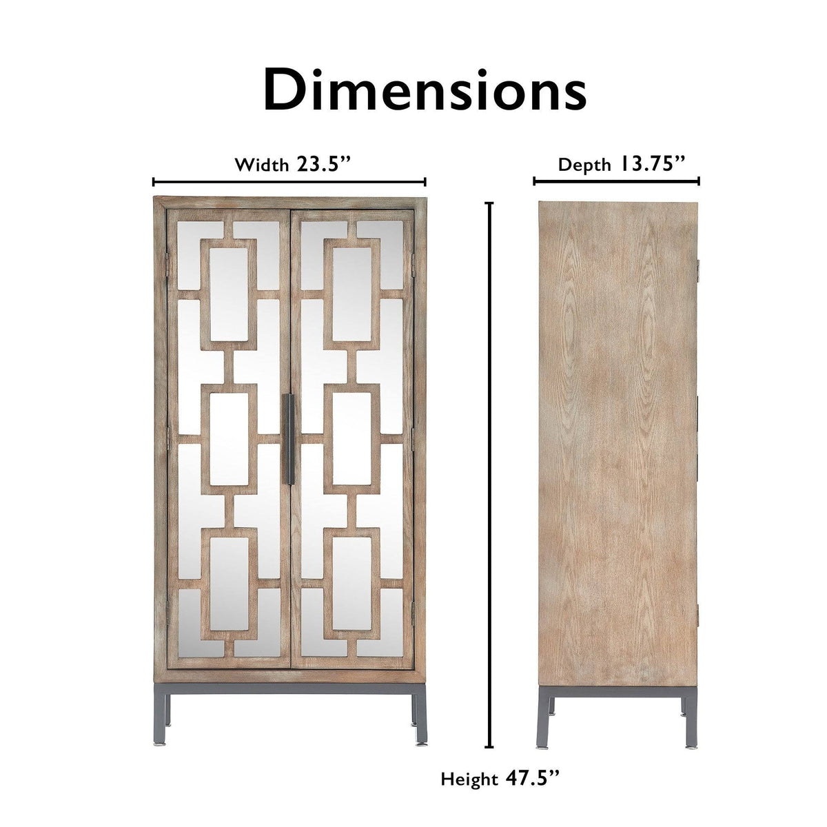 Gray Tall Storage Cabinet C619