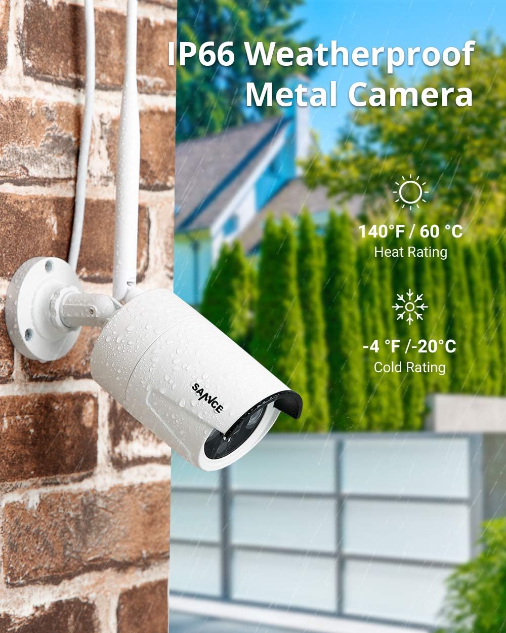 8 Channel 5MP HD Wireless Security Camera System with 3MP WiFi Cameras V943