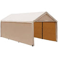 10 x 20 ft Heavy Duty Carport with Removable Sidewalls & Doors L178