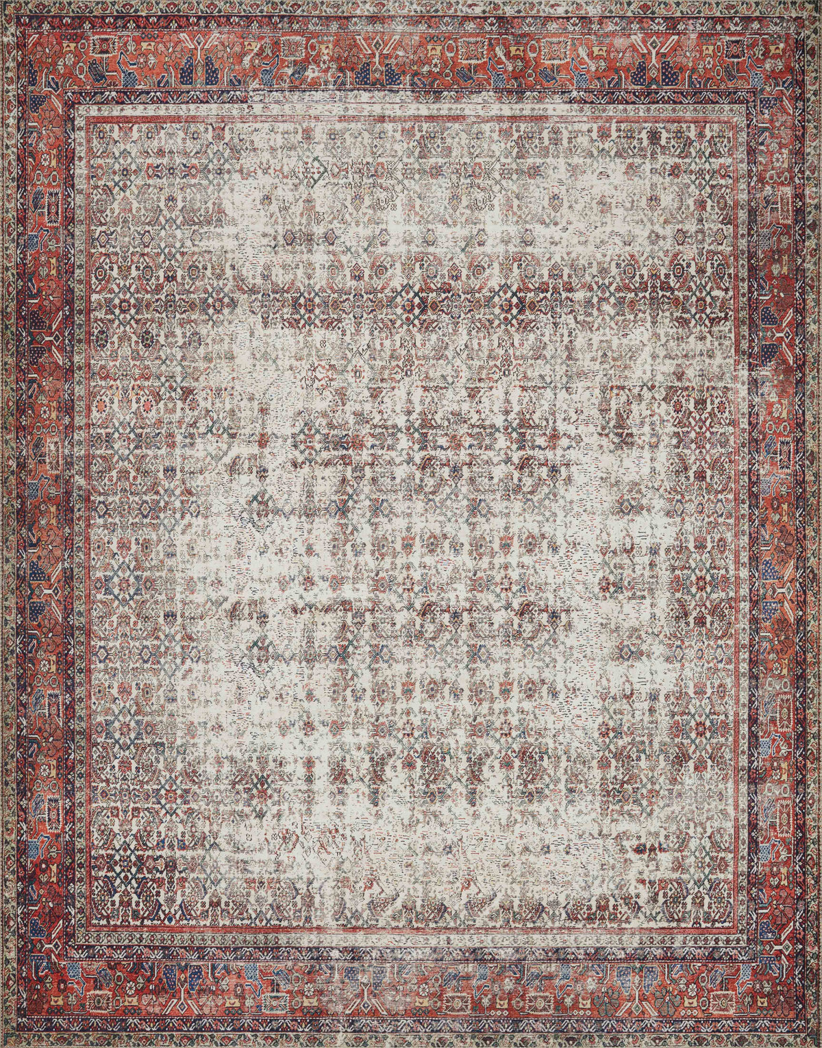 Ivory Brick Rug R4486
