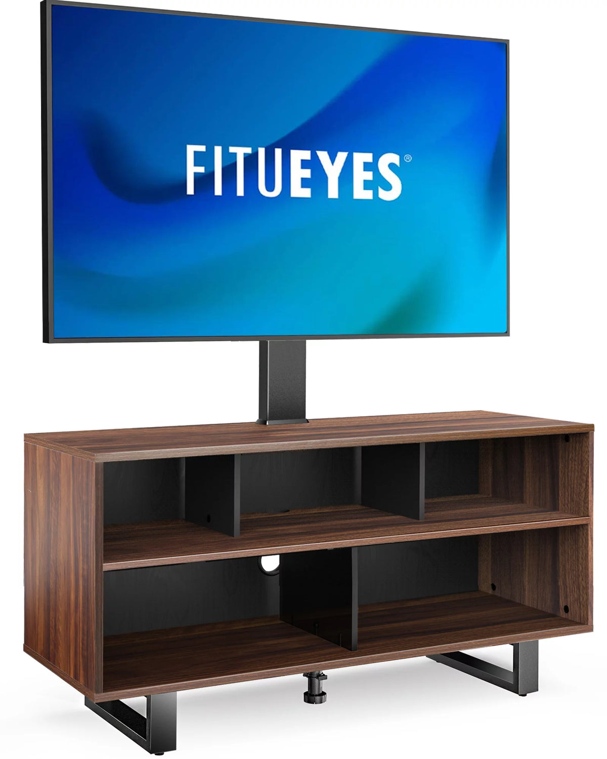 Swivel Wood Storage TV Stand with Mount up to 70 Inch W153