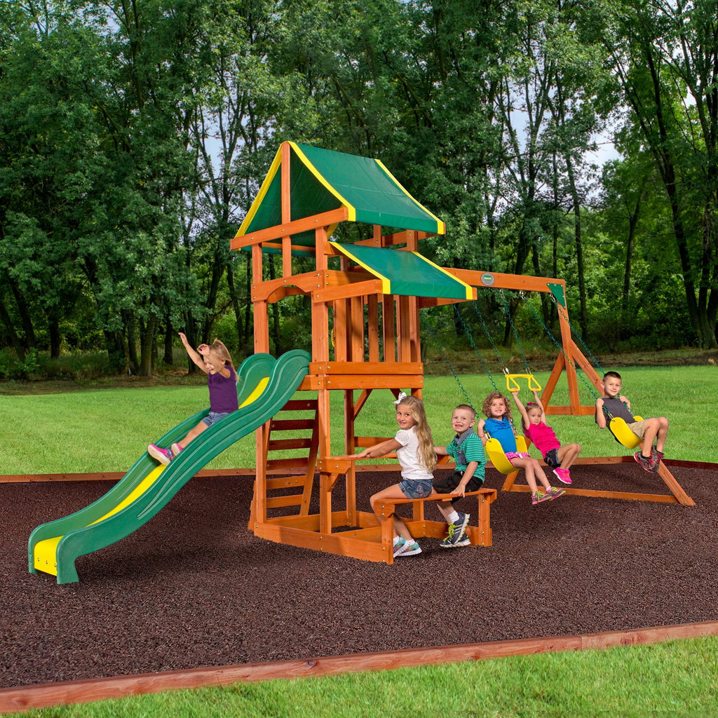 Cedar Wooden Swing Set L8665