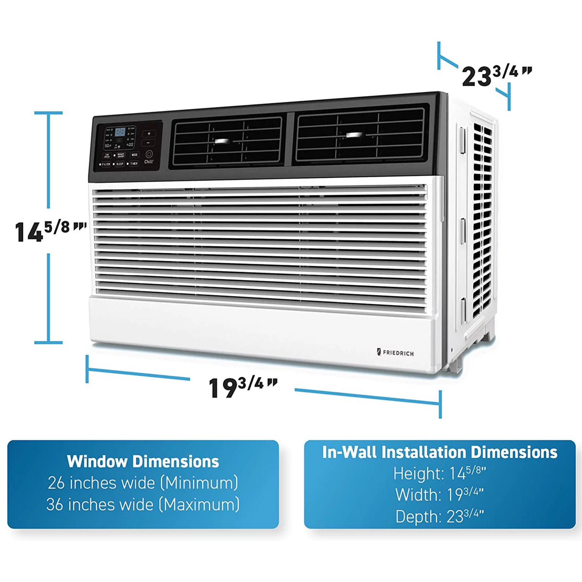 White Wi-Fi Controlled Window Air Conditioner V7054