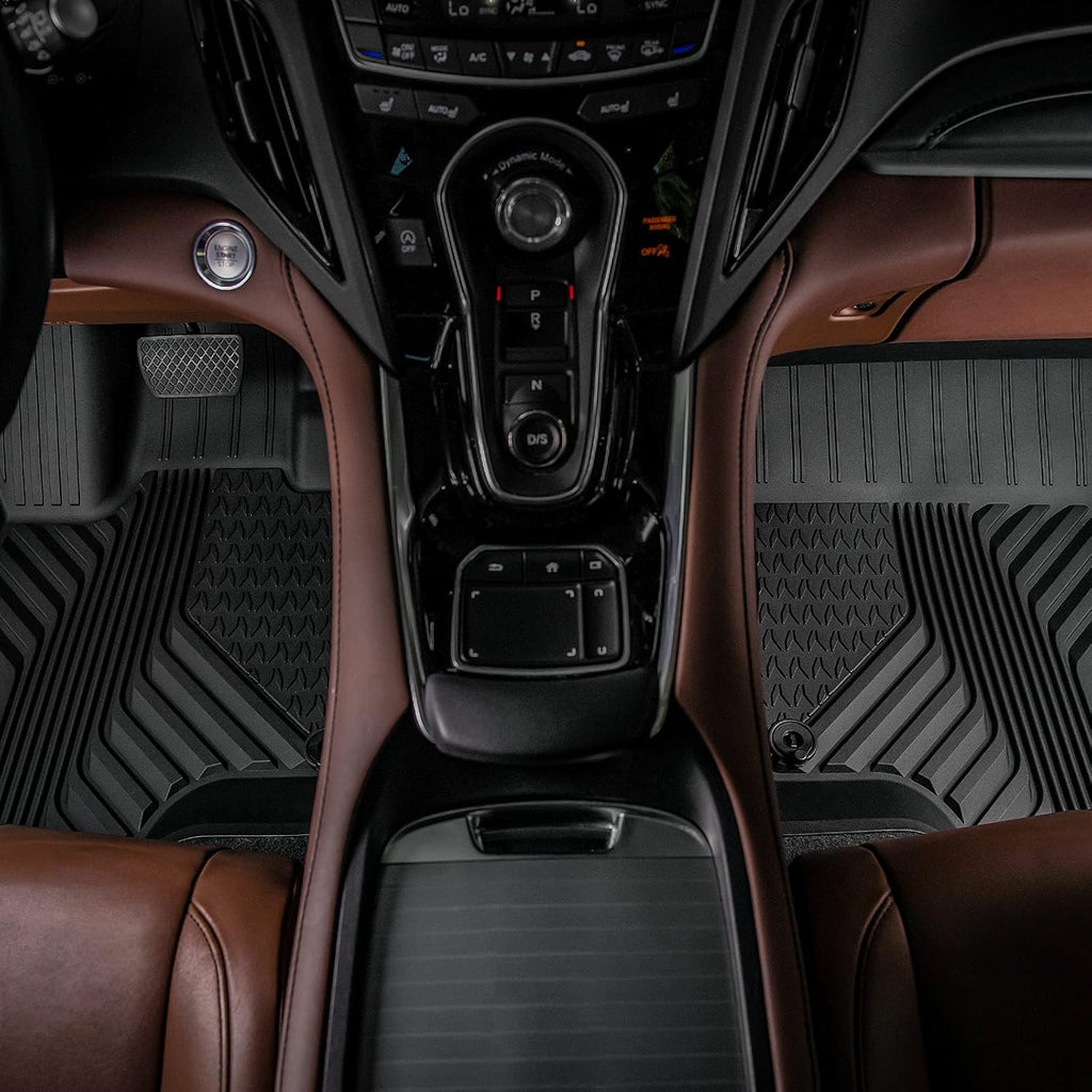 Black TPE All Weather Floor Mats Full Set F2347