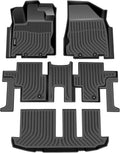 All Weather TPE Black Floor Mats Full Set 1st 2nd 3rd Row I67631