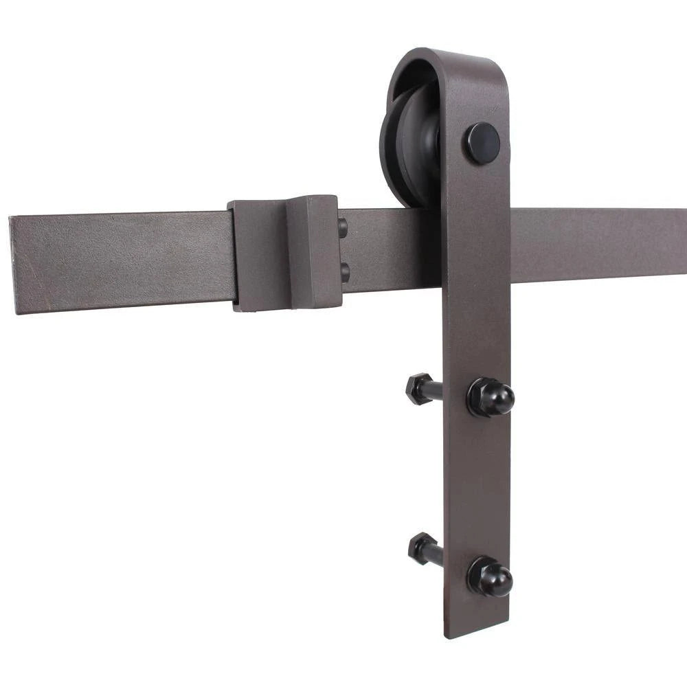 Stained Wood Sliding Barn Door with Hardware Kit Q44605