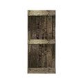 Espresso 2-Panel Pine Wood Single Barn Door O18010