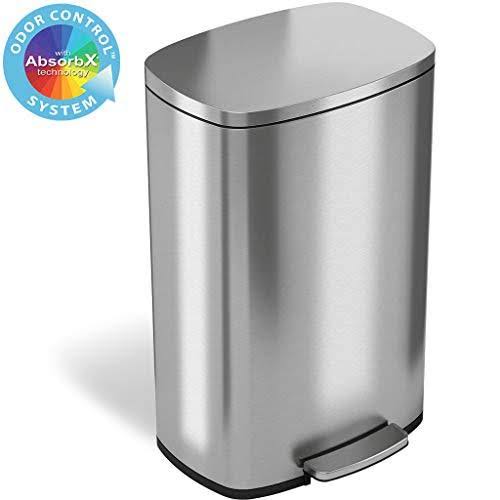 13.2 Gallon Stainless Steel Step Trash Can V21016
