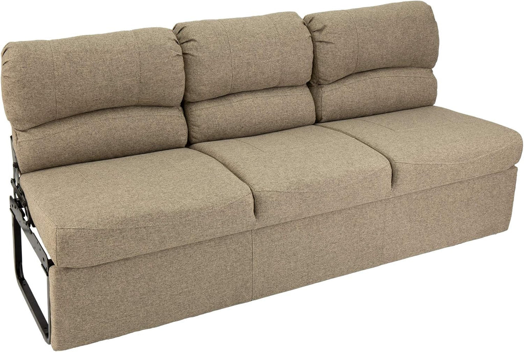 72 RV Jackknife Sleeper Sofa with Drop-Down Console Cloth Fabric X229