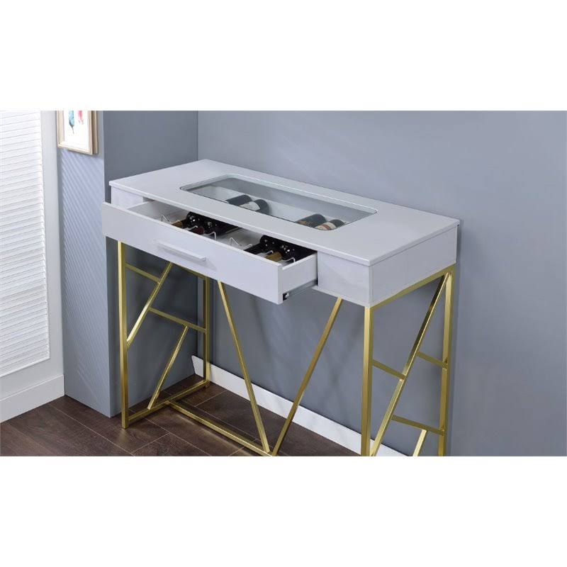 Champagne and White Bar Table I1356