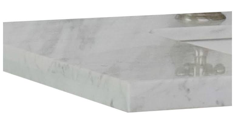 37 Inches White Carrara Top Rectangle Left Sink O61497