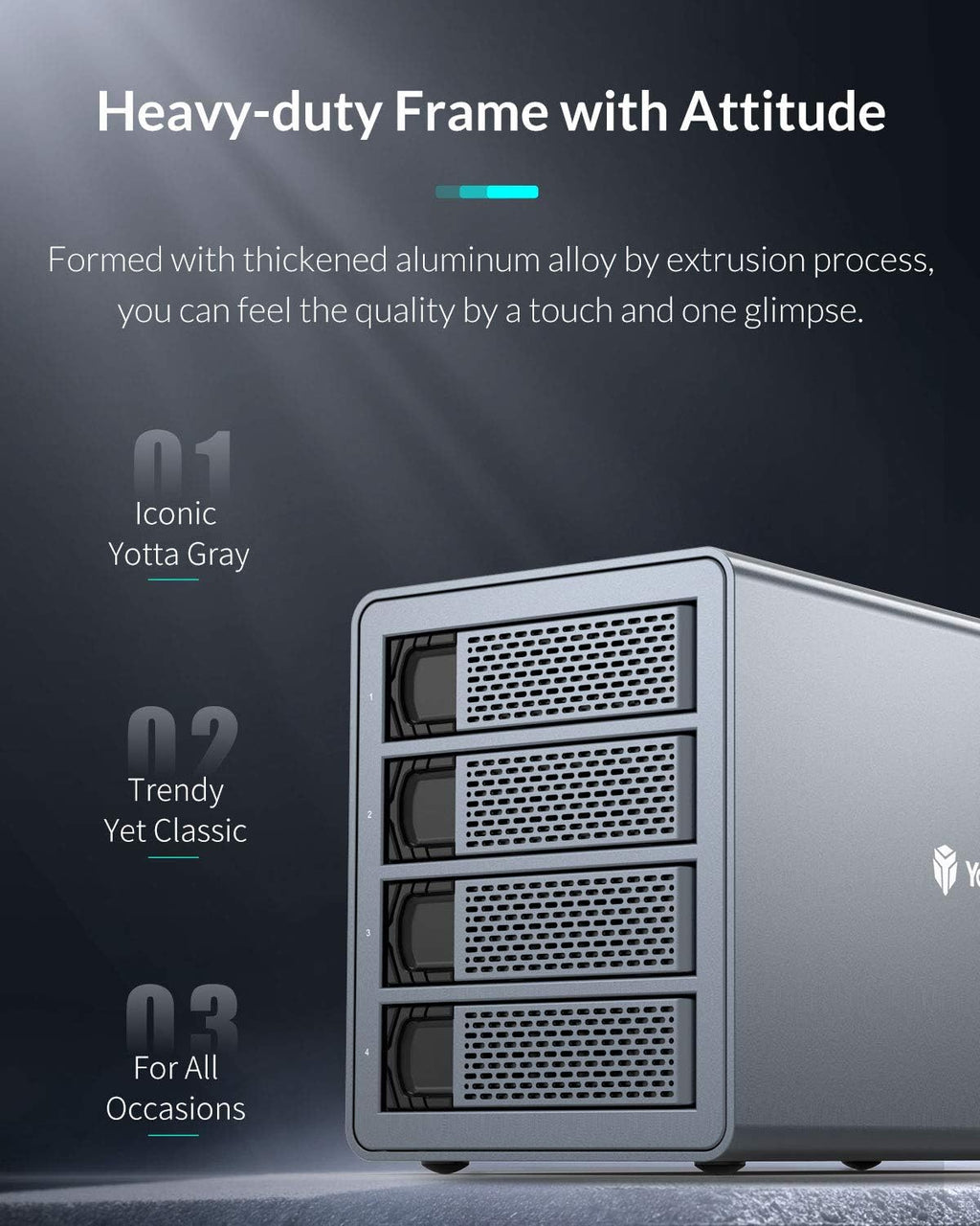 4 Bay Aluminum Alloy 2.5/3.5 Hard Drive Enclosure L14049