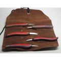 5 Pc Wood Carving Knife Set with Leather Tool Roll J729749