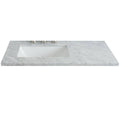 37 Inches White Carrara Top Rectangle Left Sink O61497