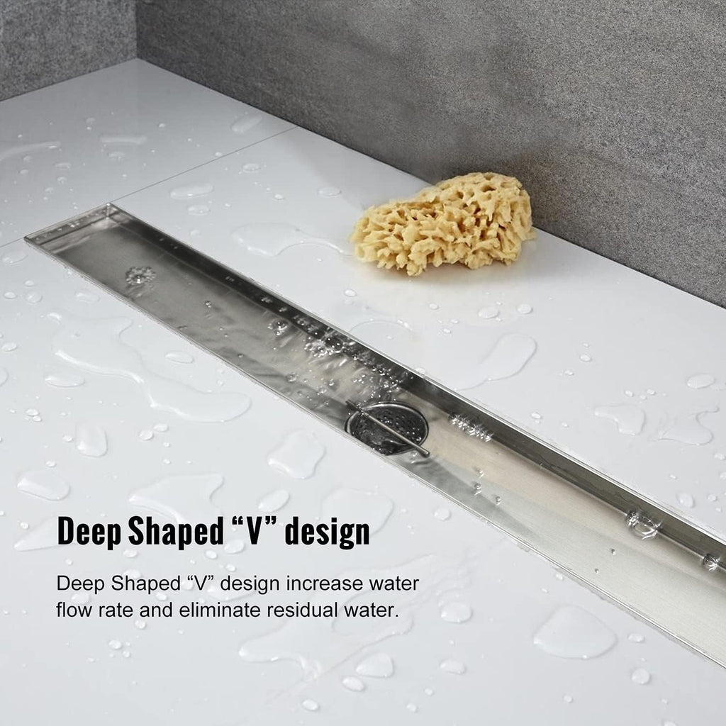28 inch Brushed 304 Stainless Steel Linear Shower Drain Pack of 2 U995000