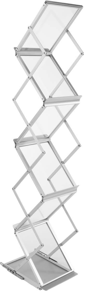 5 Pocket Catalog Rack with Carrying Case, Adjust to 44.5, 53, and 58.5 inch Tall K665213