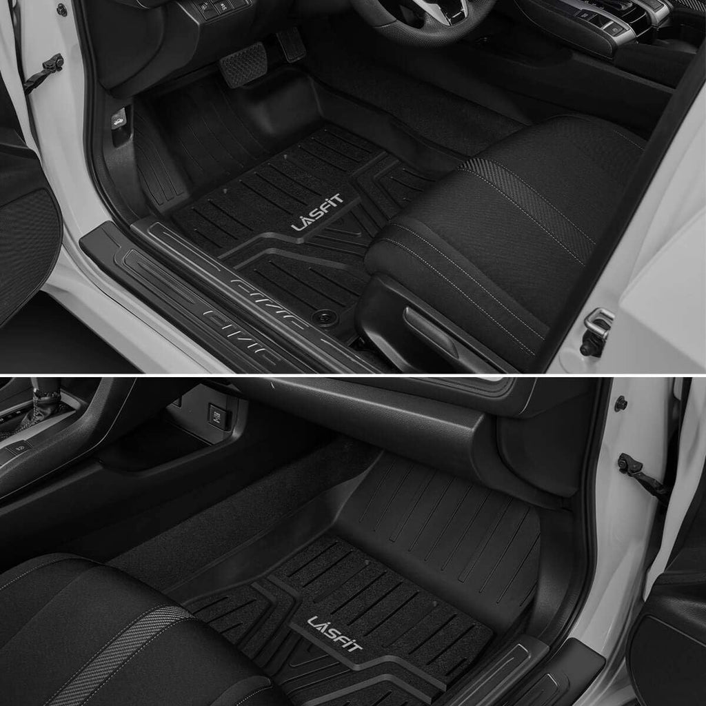 All Weather TPE Car Floor Mats 1st & 2nd Row Set E932