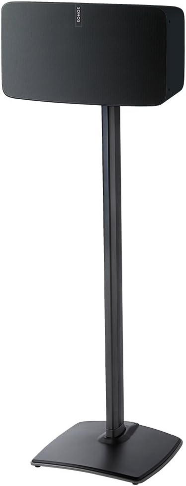 Black Wireless Speaker Stand with Cable Management R93041