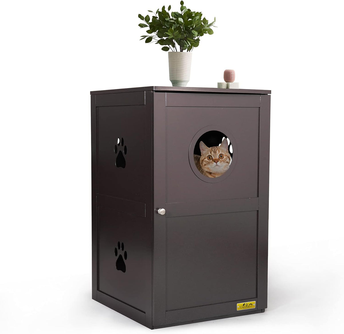 Enclosed Litter Box Enclosure Cabinet T4610