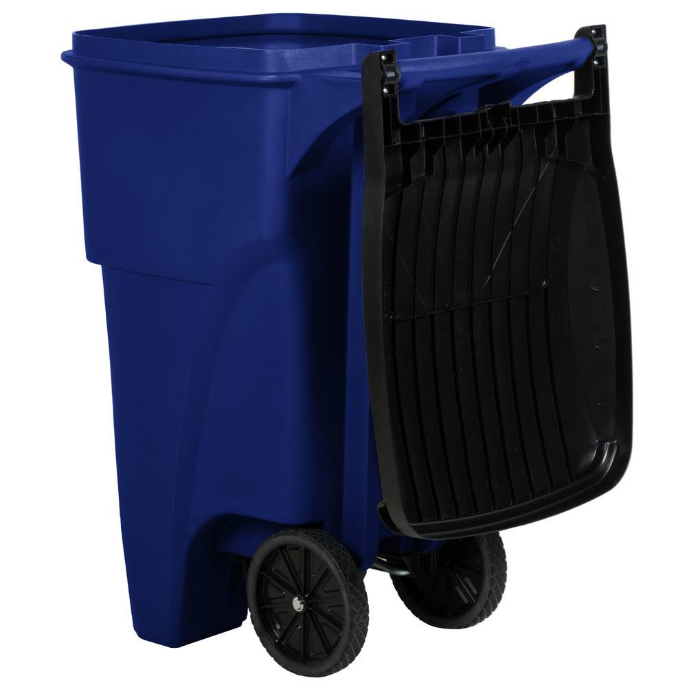 65 gal Blue Rectangular Trash Can M48020
