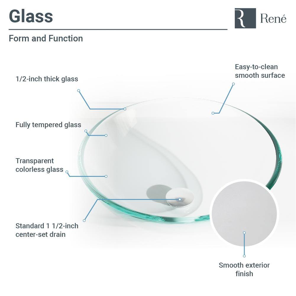 Glass Vessel Bathroom Sink with Vessel Faucet F559