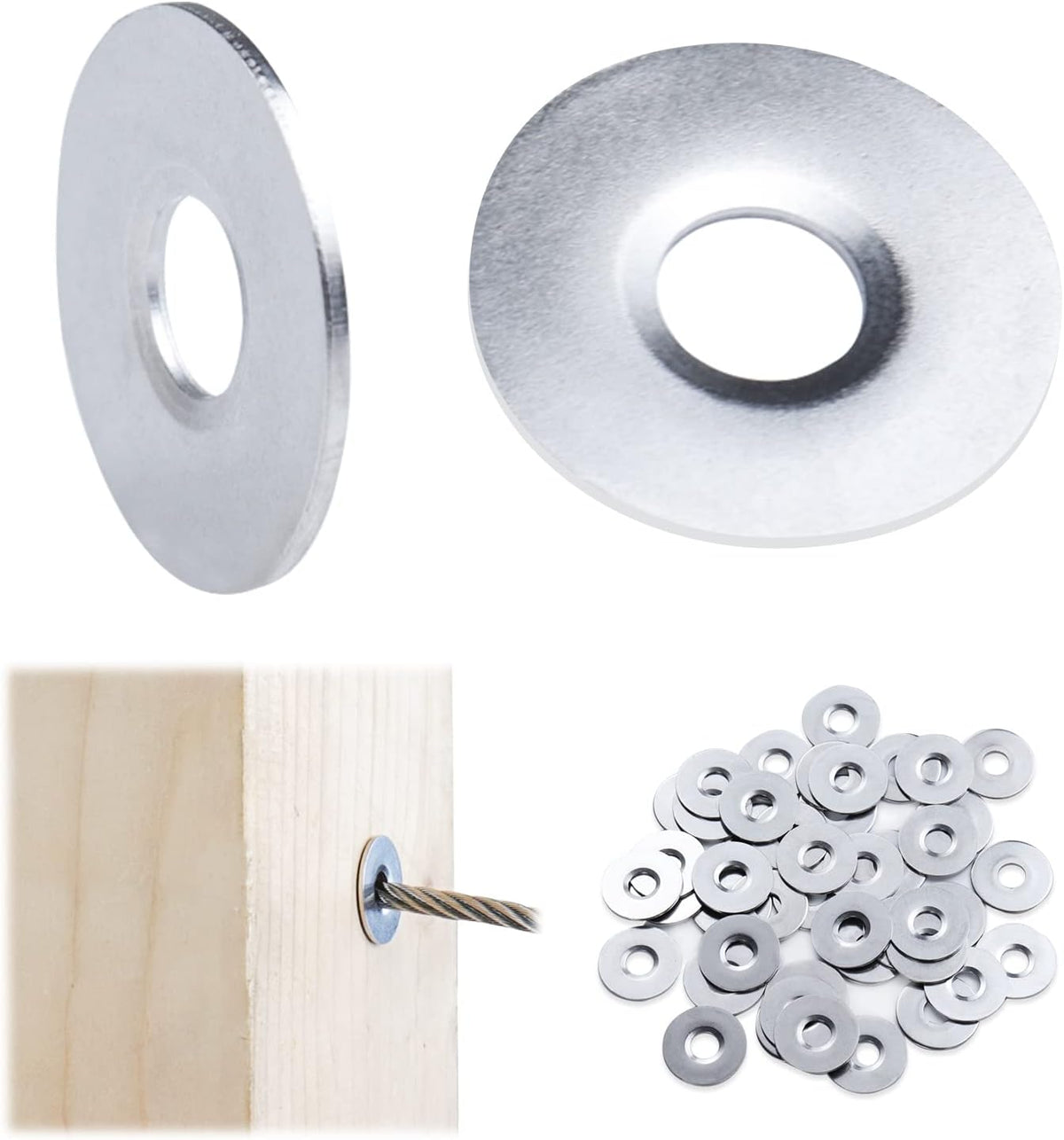 40Pack Cable Railing Protector Sleeve Grommet T316 Stainless Steel S5864