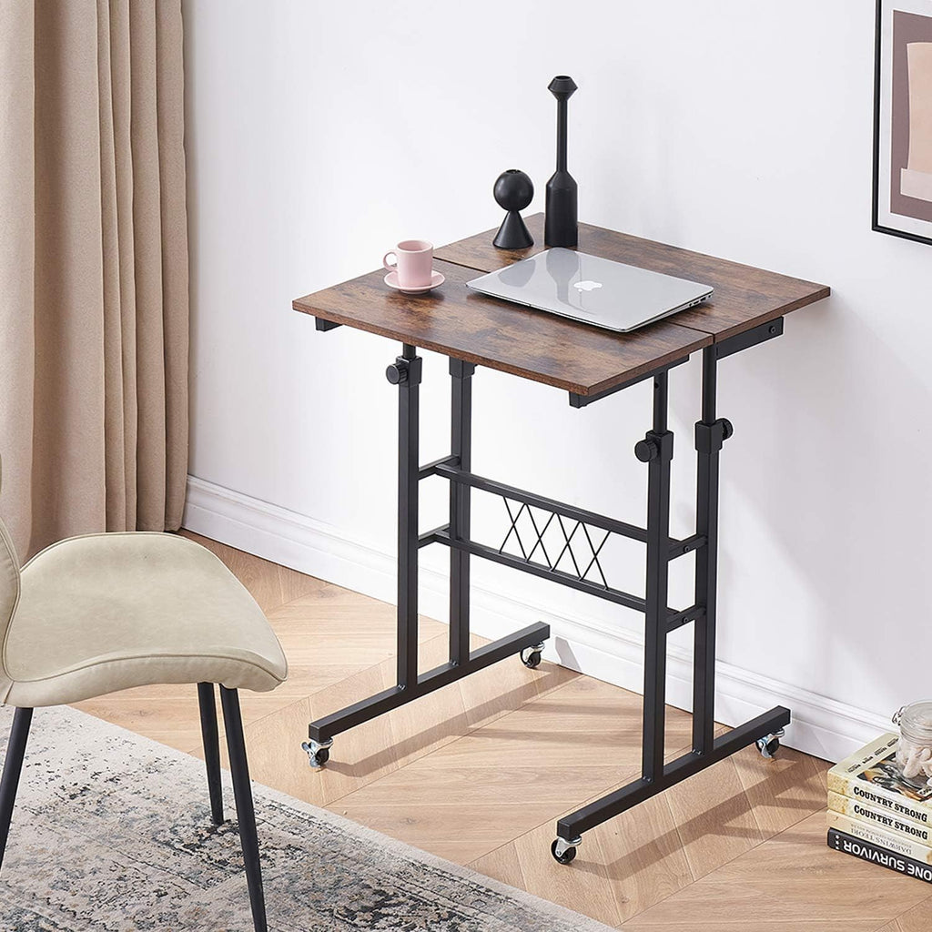 Black Wood Grain Adjustable Height Standing Desk M897772