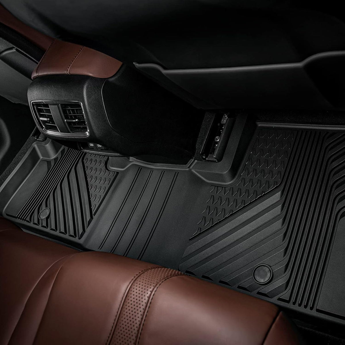 Black TPE All Weather Floor Mats Full Set F2347