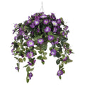 Artificial Petunia Hanging Plant in Cone Basket Q271