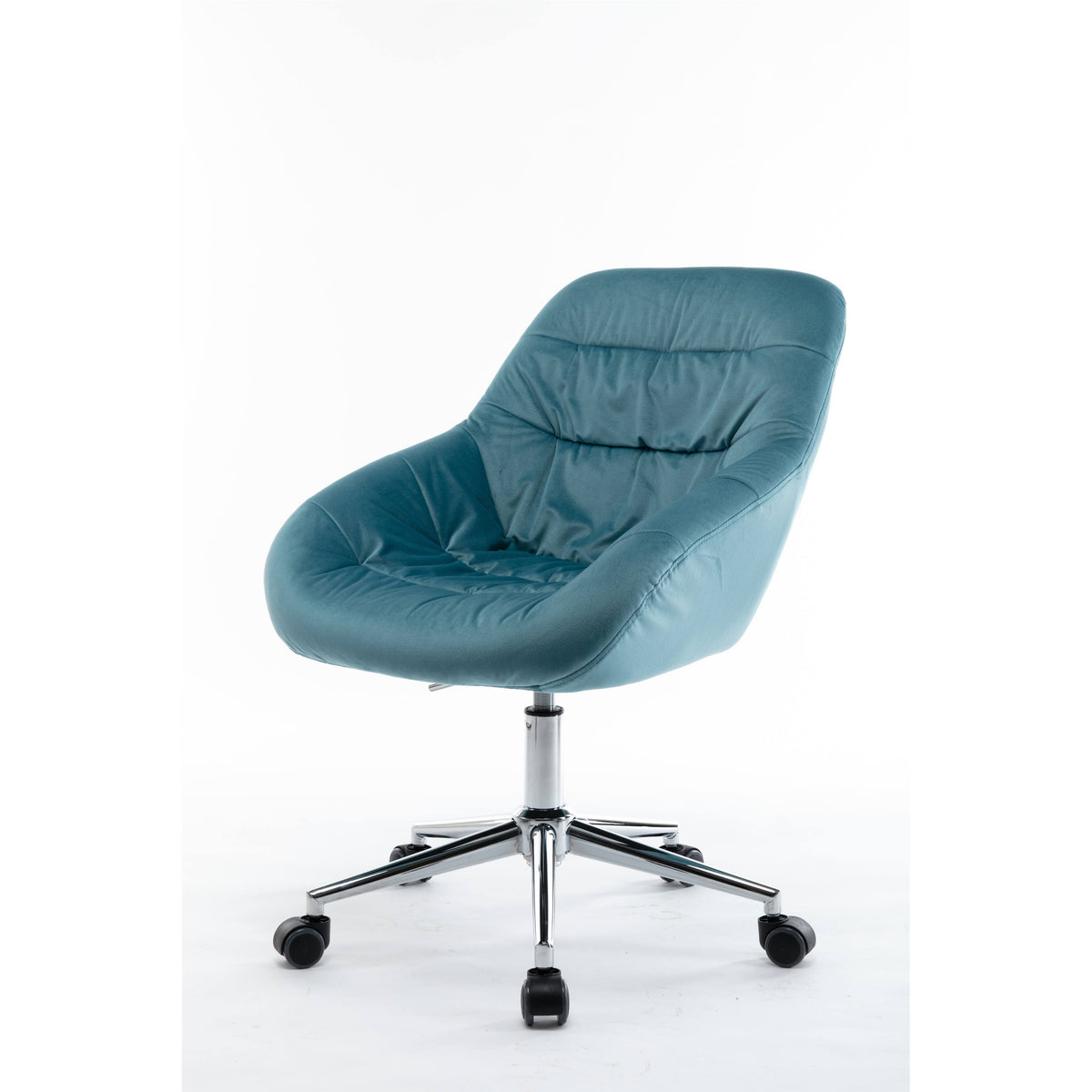 Fabric Upholstered Swivel Ergonomic Adjustable Height Task Chair Dark Grey B50136