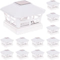 8 Pack White Solar Powered Post Cap Light X83230