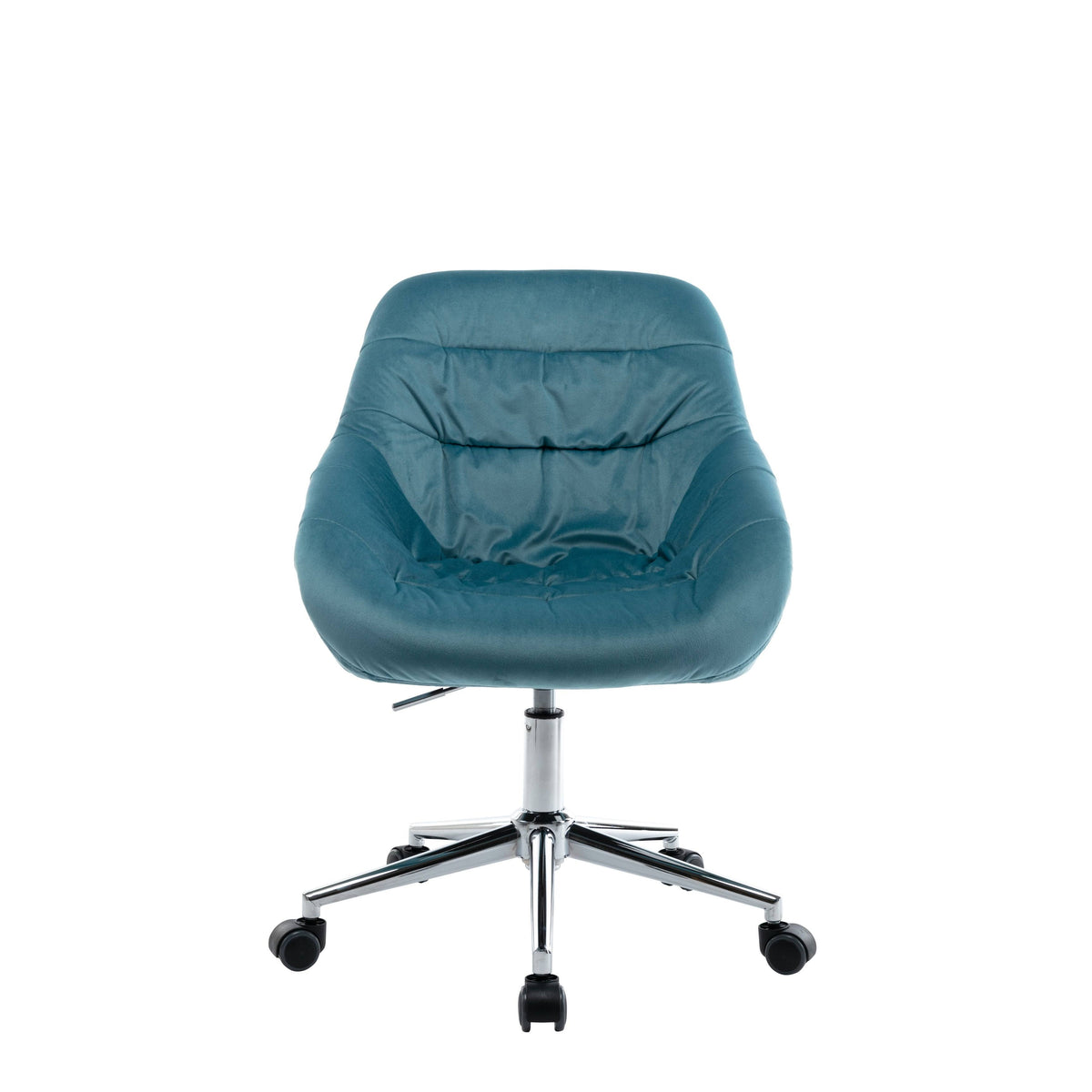 Fabric Upholstered Swivel Ergonomic Adjustable Height Task Chair Dark Grey B50136