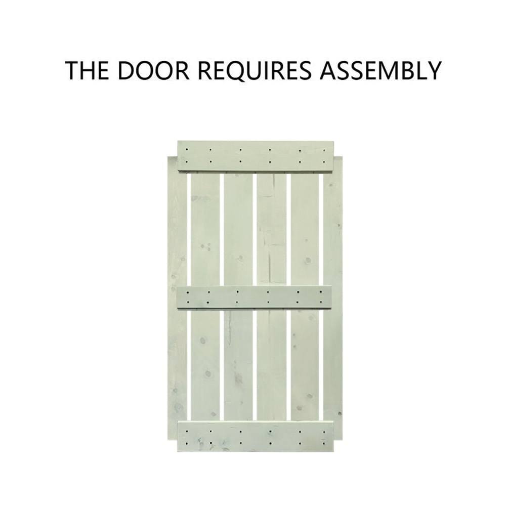 Espresso 2-Panel Pine Wood Single Barn Door O18010
