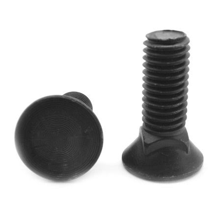 5/8-11x2 1/2 Coarse Thread Grade 8 Plow Bolt #3 Flat Head Medium Carbon Steel Thermal Black Oxide Q78960