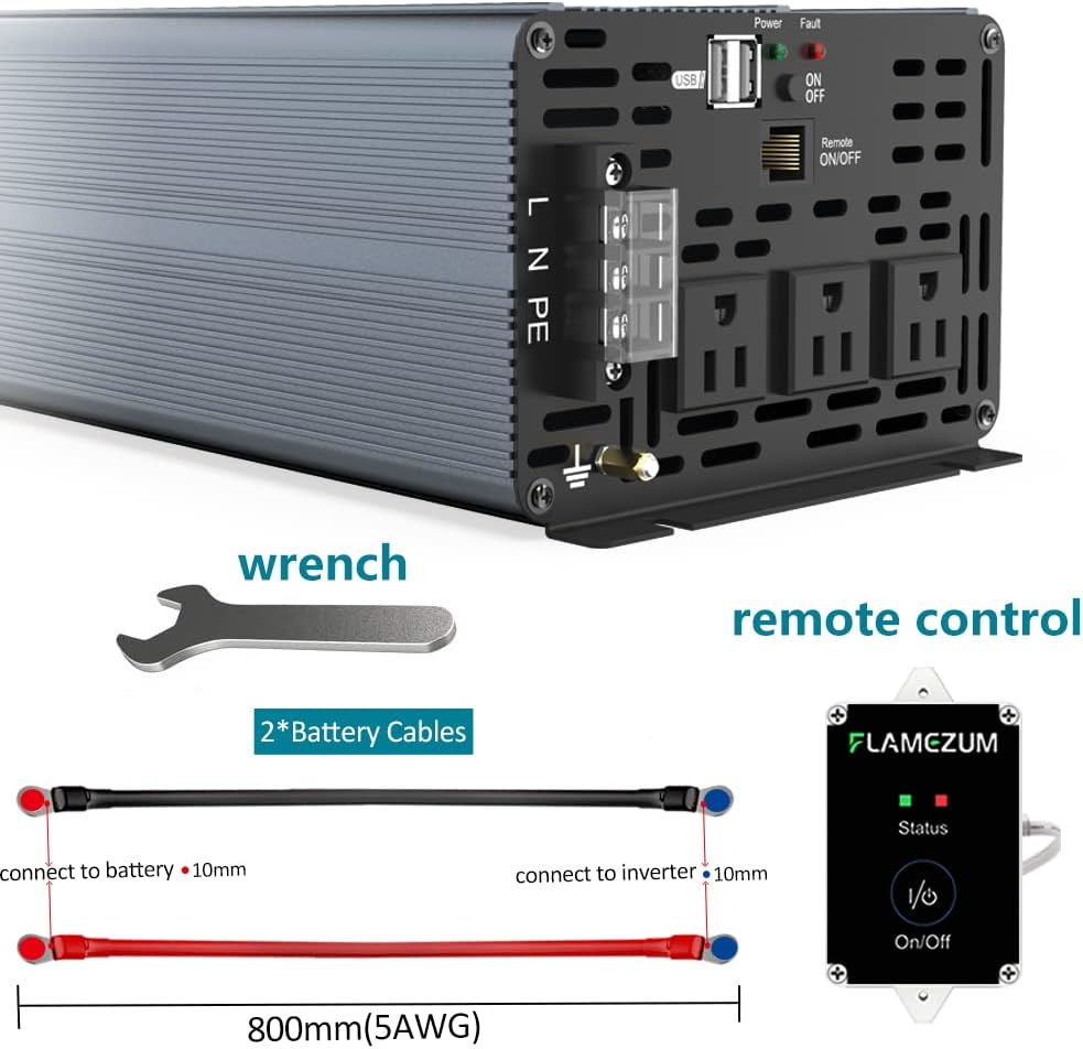 1000W Pure Sine Wave Inverter 12V to 110V S50771